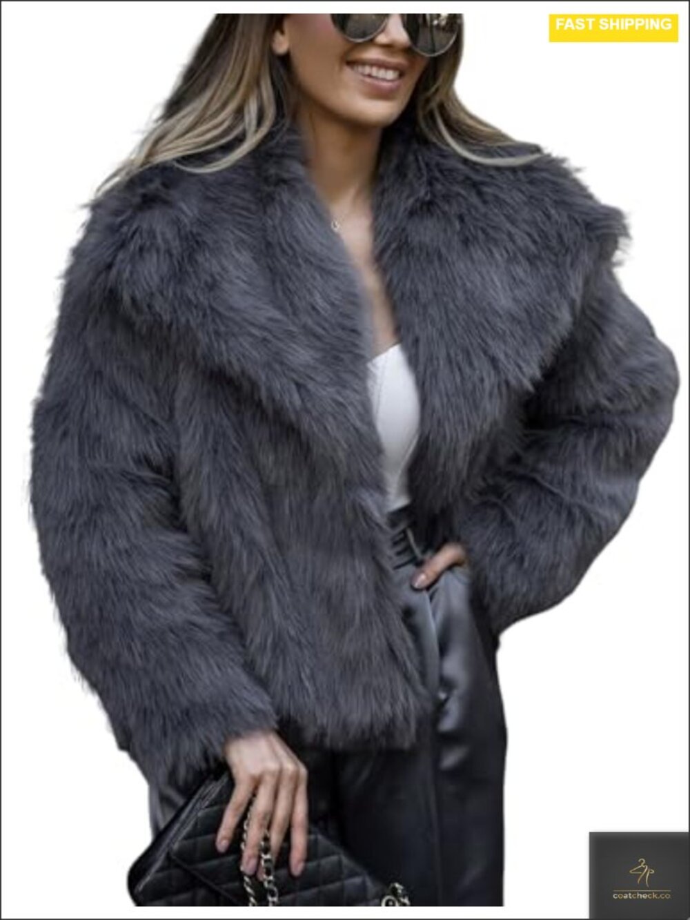 Women's Faux Fur Coat Winter Warm Fluffy Fur Jacket